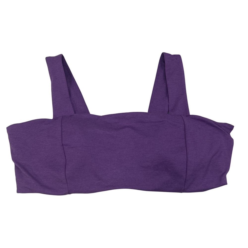 Old Navy Women 2X Bandeau Sports Bra Purple Go Dry Padded Light Support New
